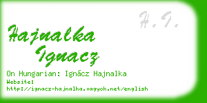 hajnalka ignacz business card