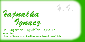 hajnalka ignacz business card